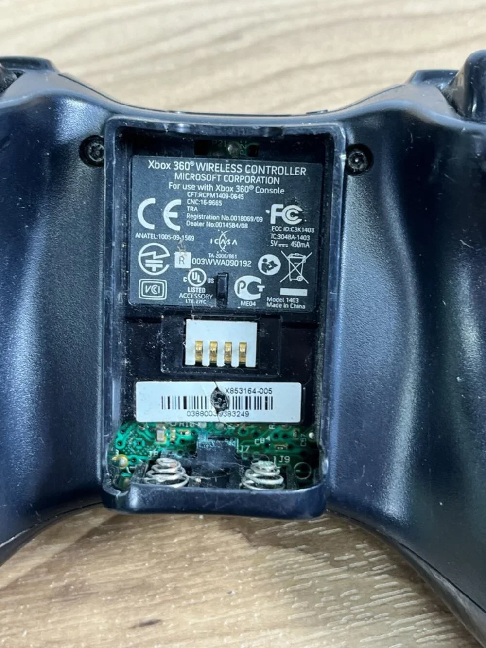 Microsoft Xbox 360 Wireless Controller, Black, Model 1403